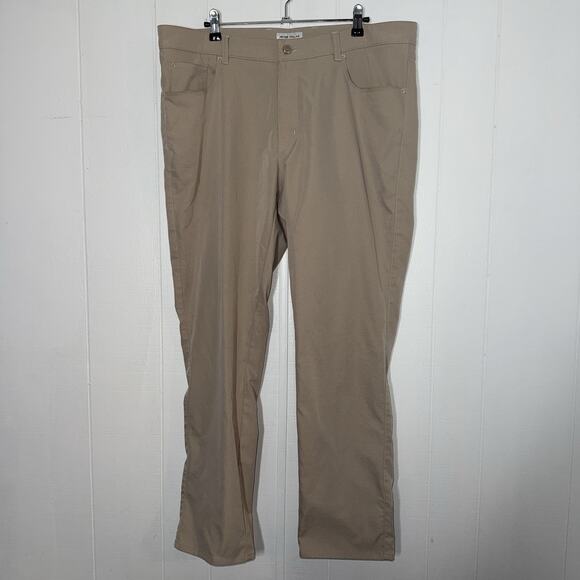 Peter Millar Men’s EB66 Chino Khaki Pants Golf Casual Size 38x30 - Picture 1 of 8